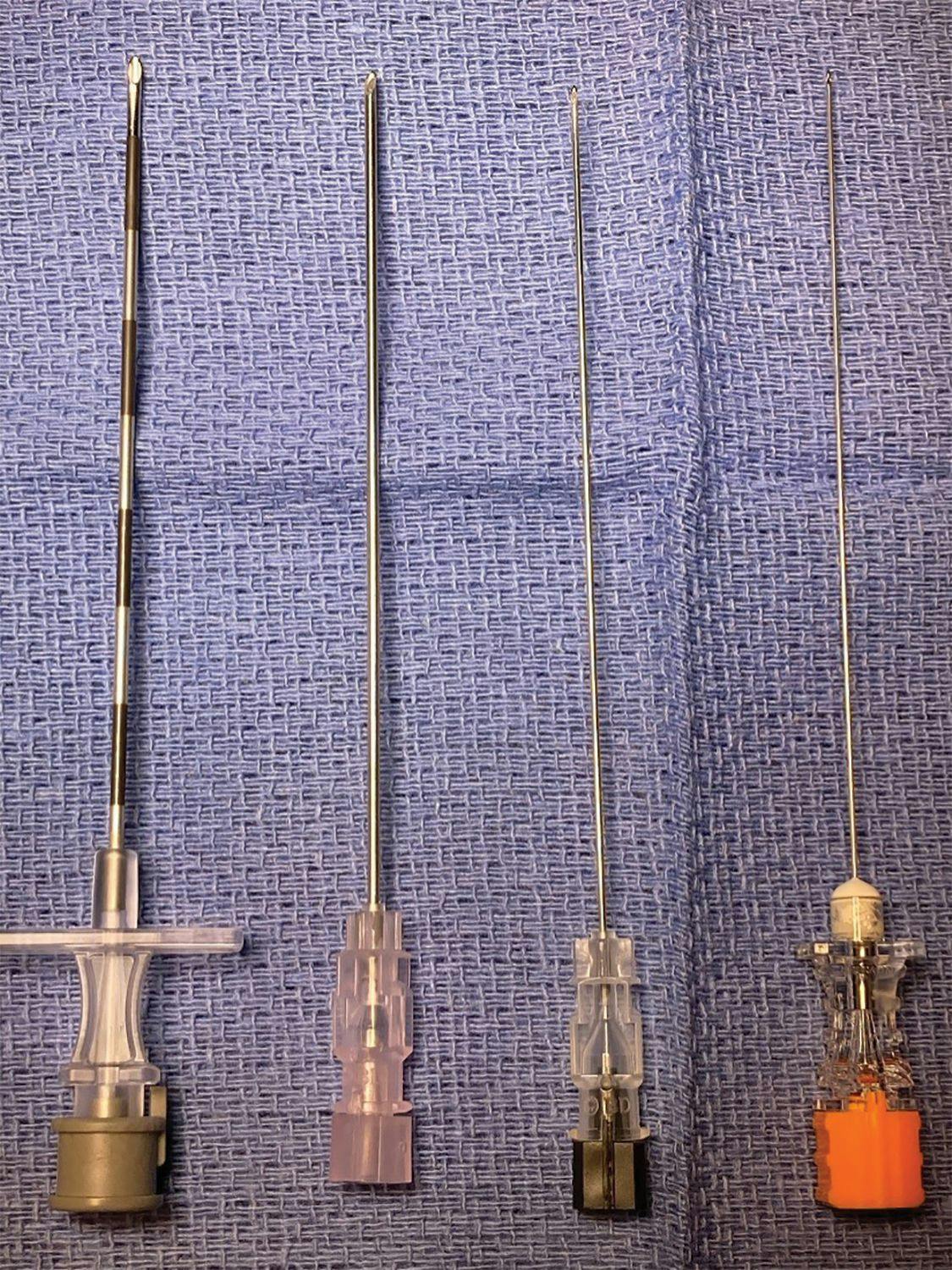 Neuraxial needles of different sizes