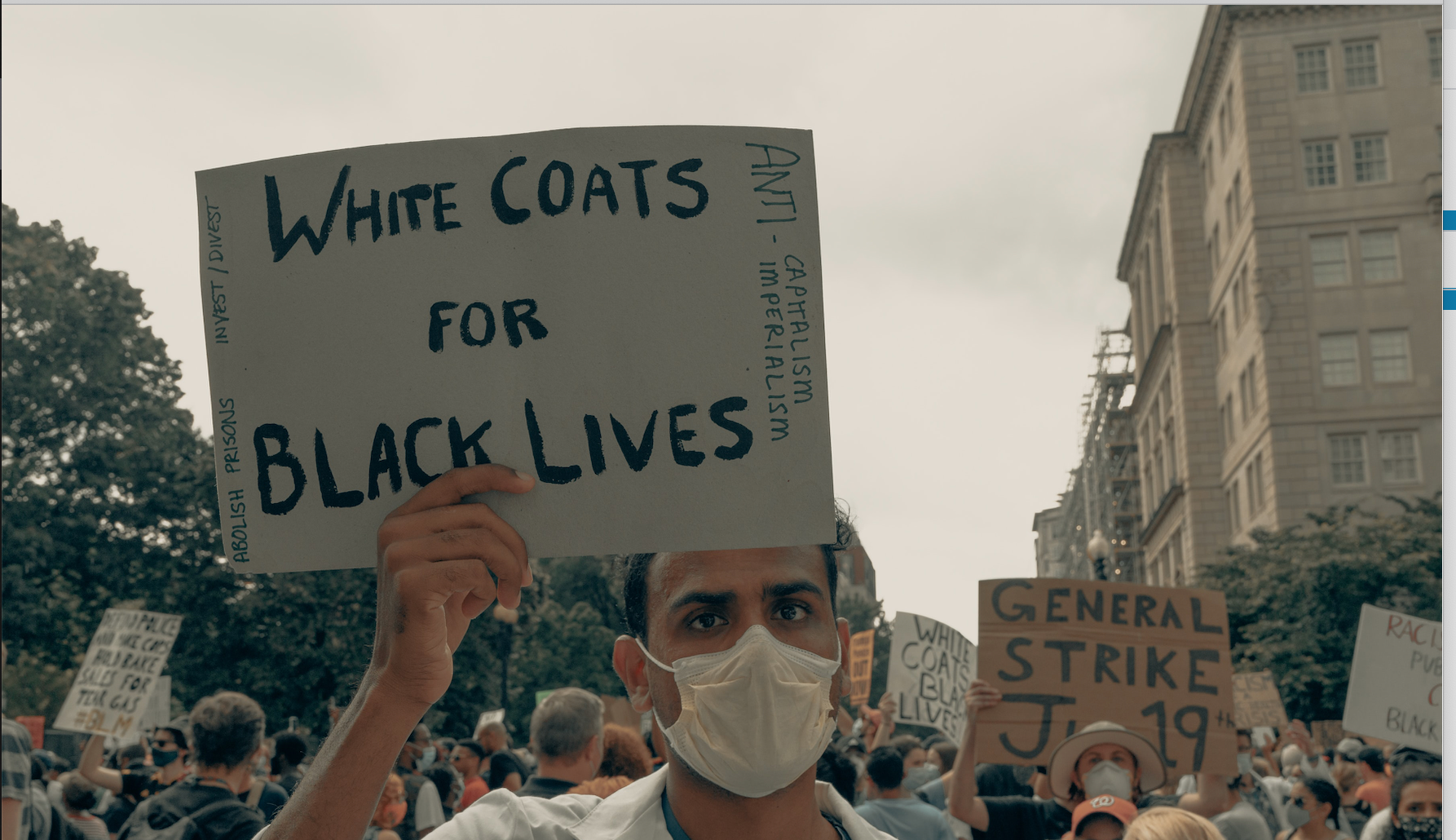 white coats for black lives