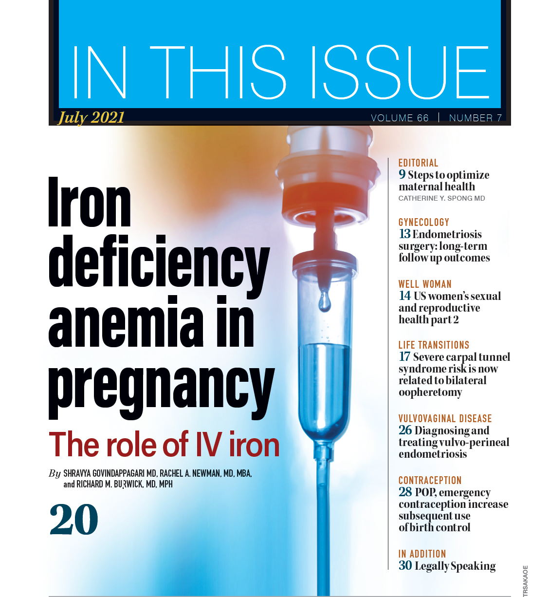 Inside the July issue of Contemporary OB/GYN®